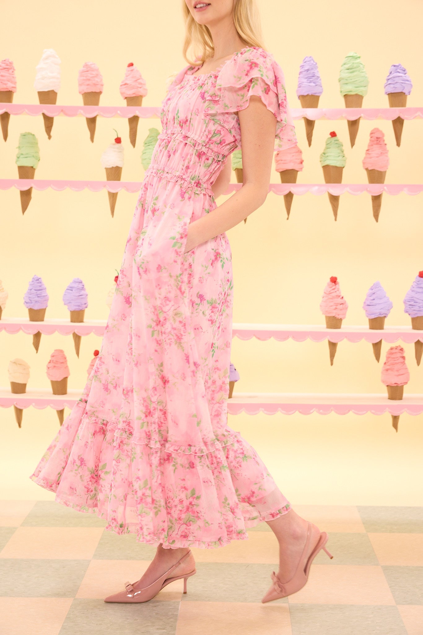 Juliana Dress in Rose Trance
