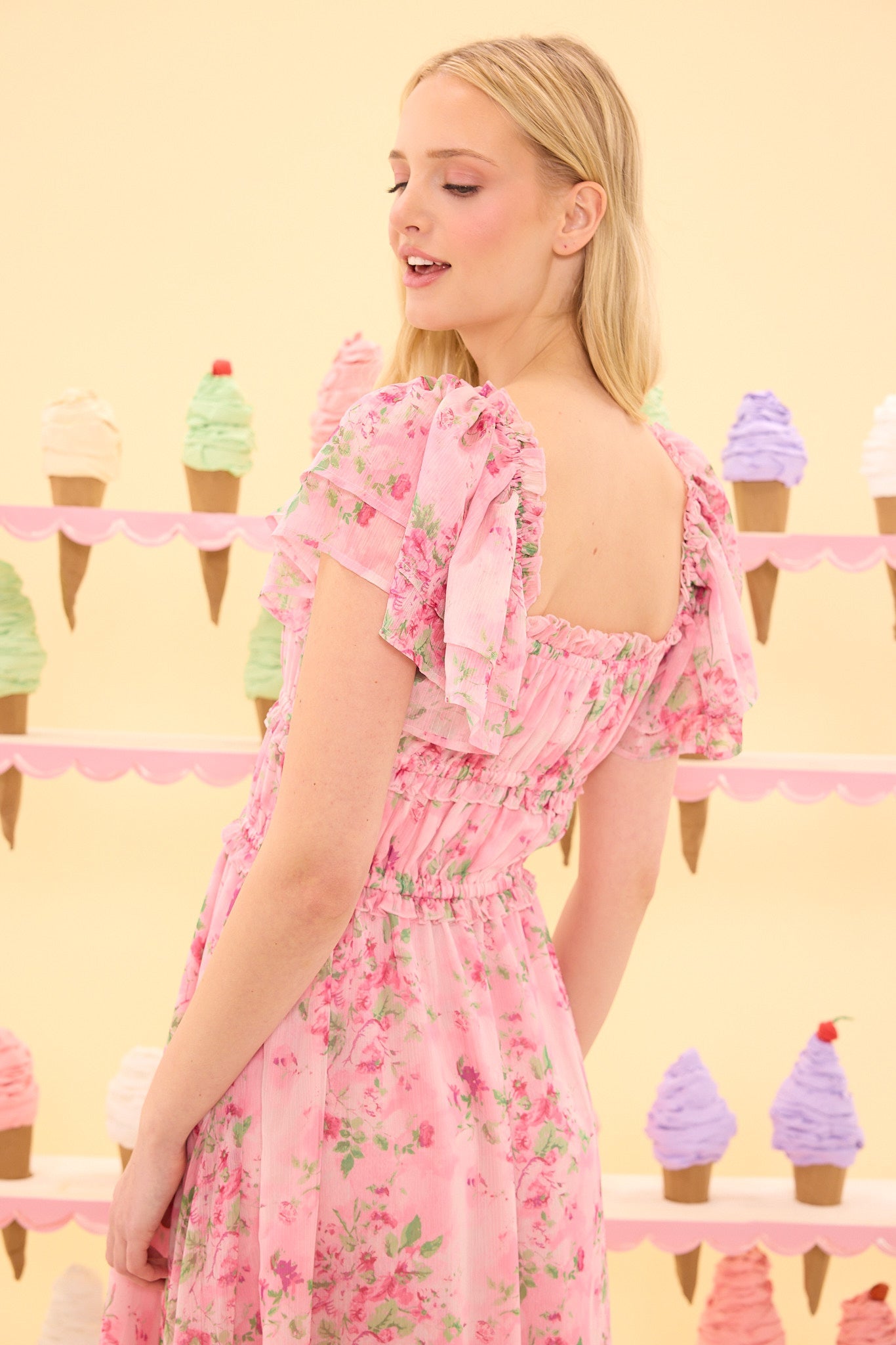Juliana Dress in Rose Trance