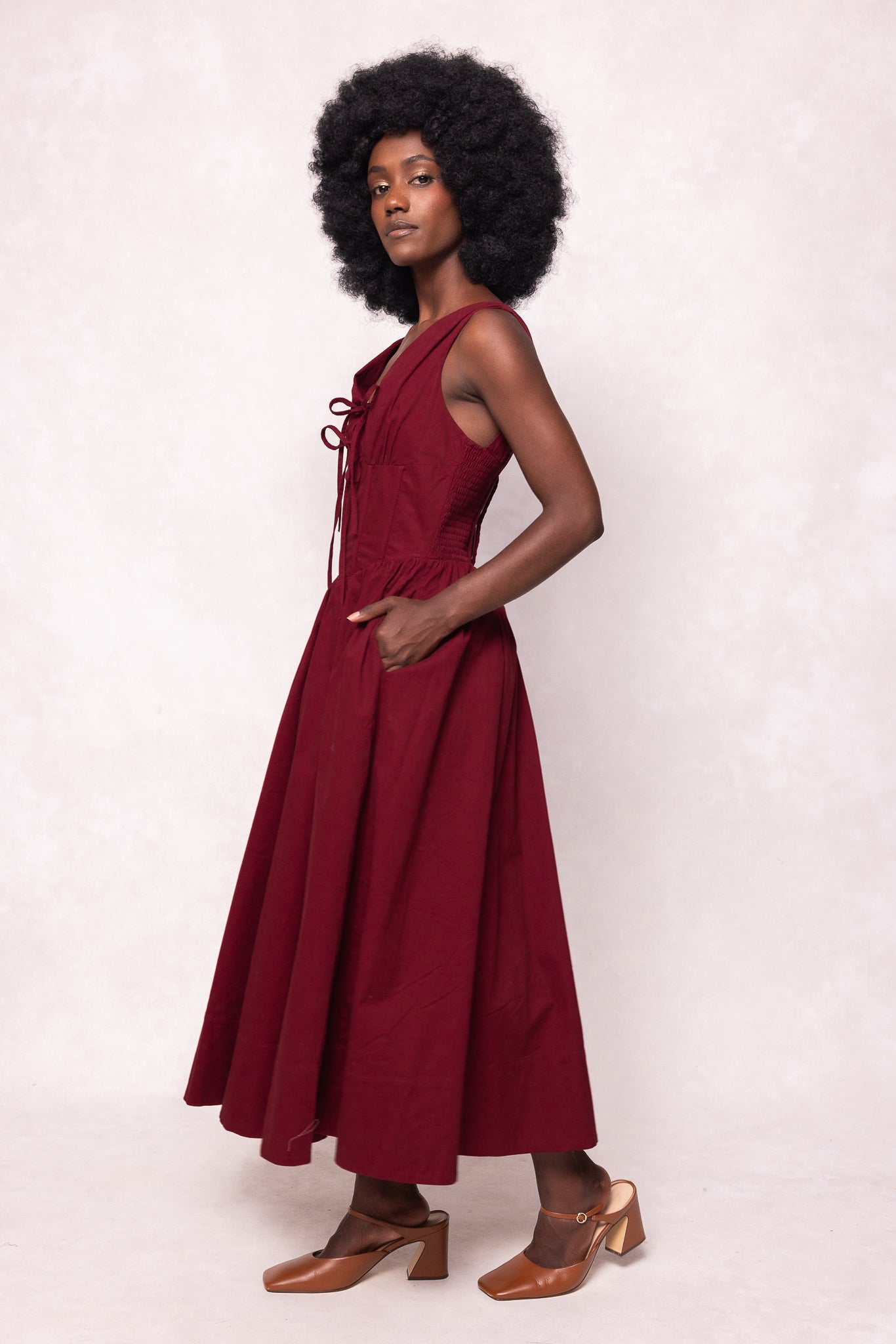 Kayla Dress in Burgundy