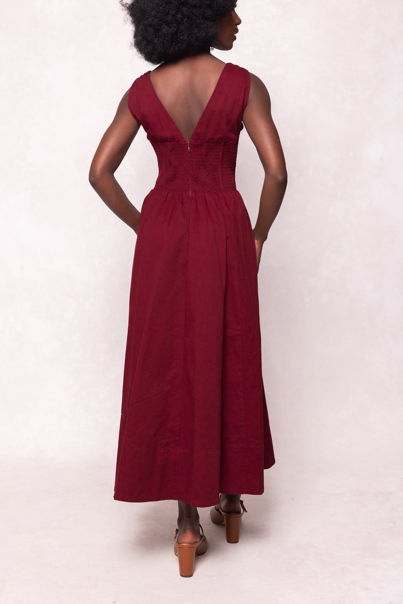 Kayla Dress in Burgundy