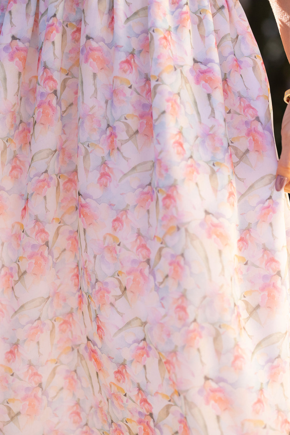 Kyla Dress in Watercolor Orchids