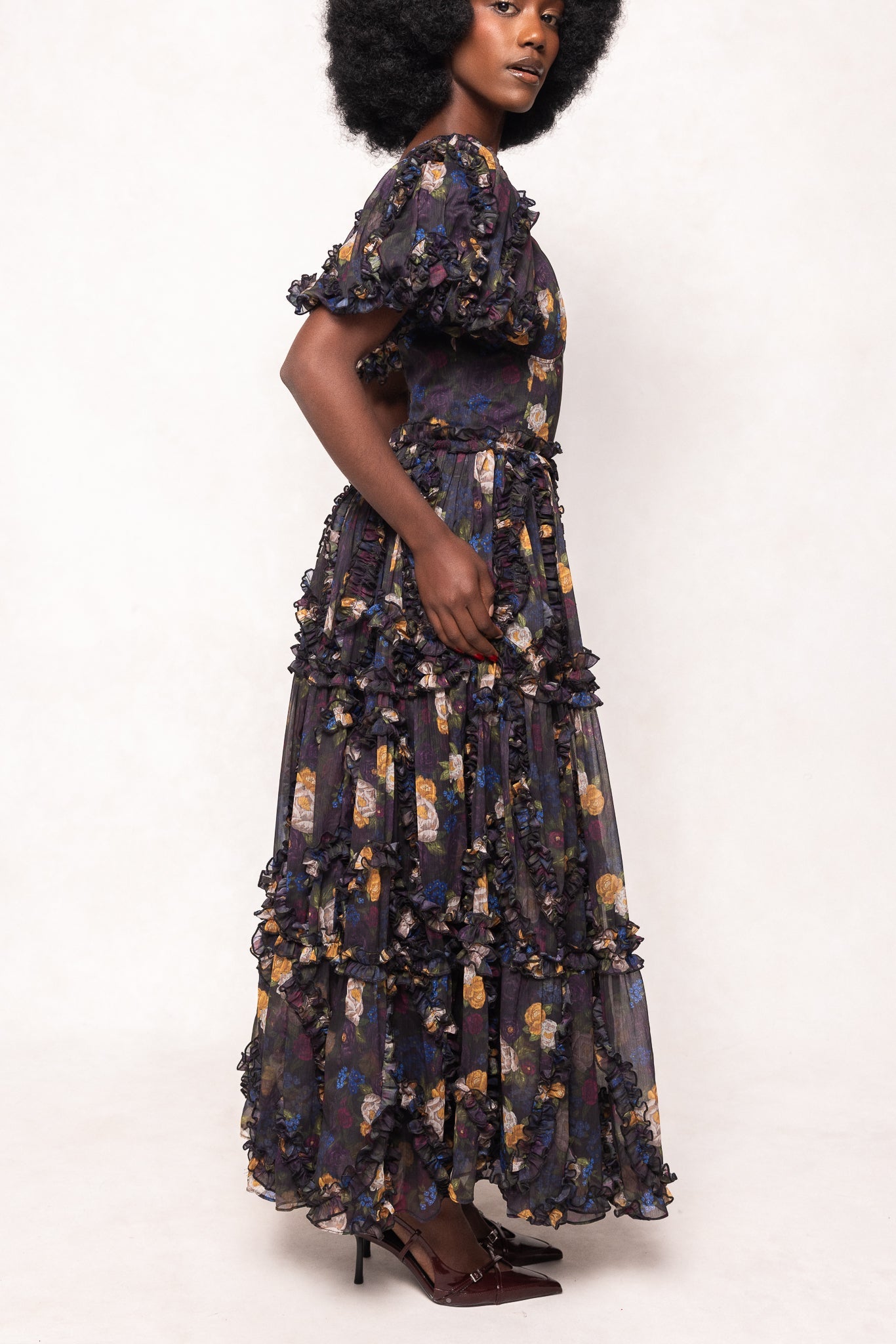 Layla Dress in Winter Floral
