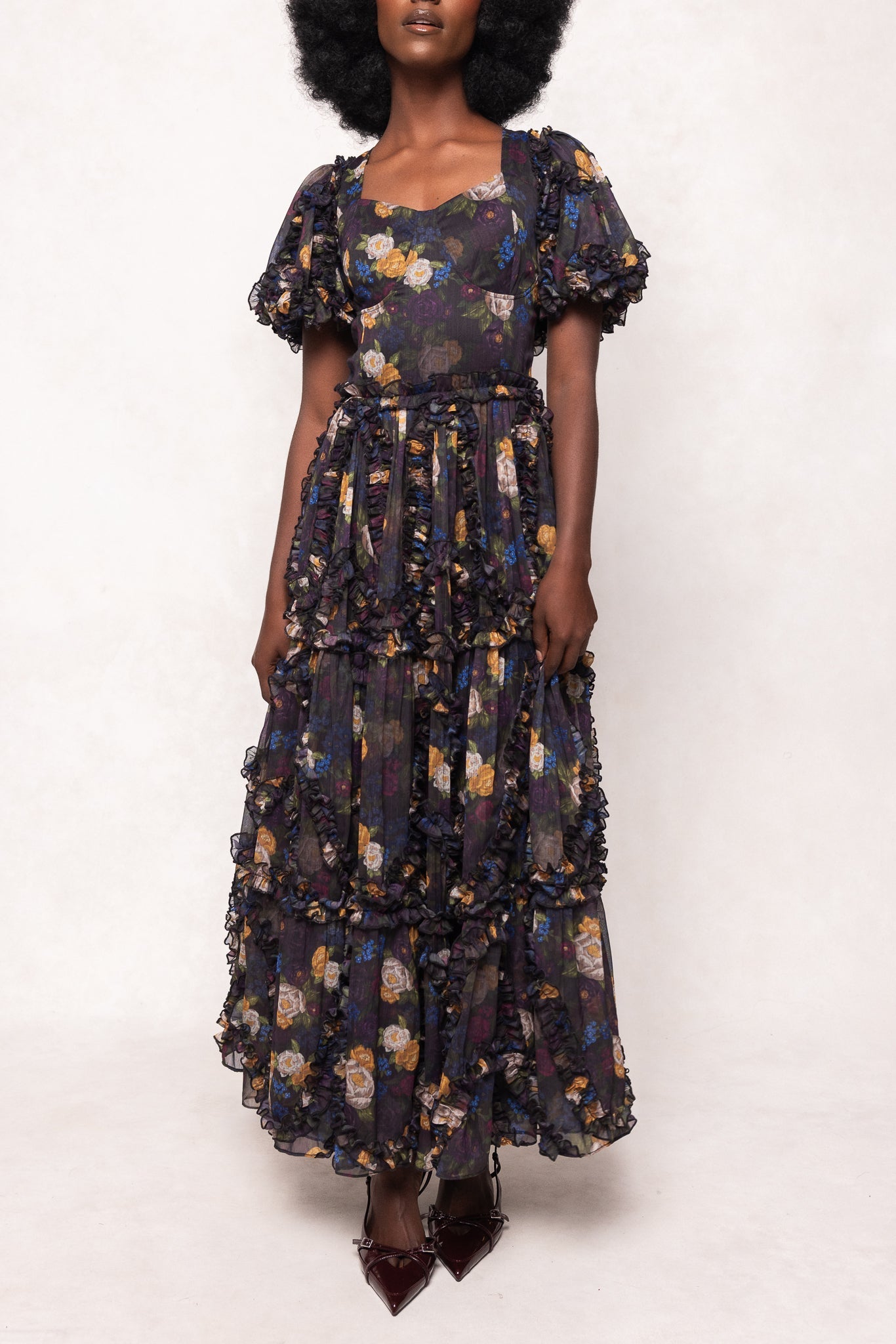 Layla Dress in Winter Floral