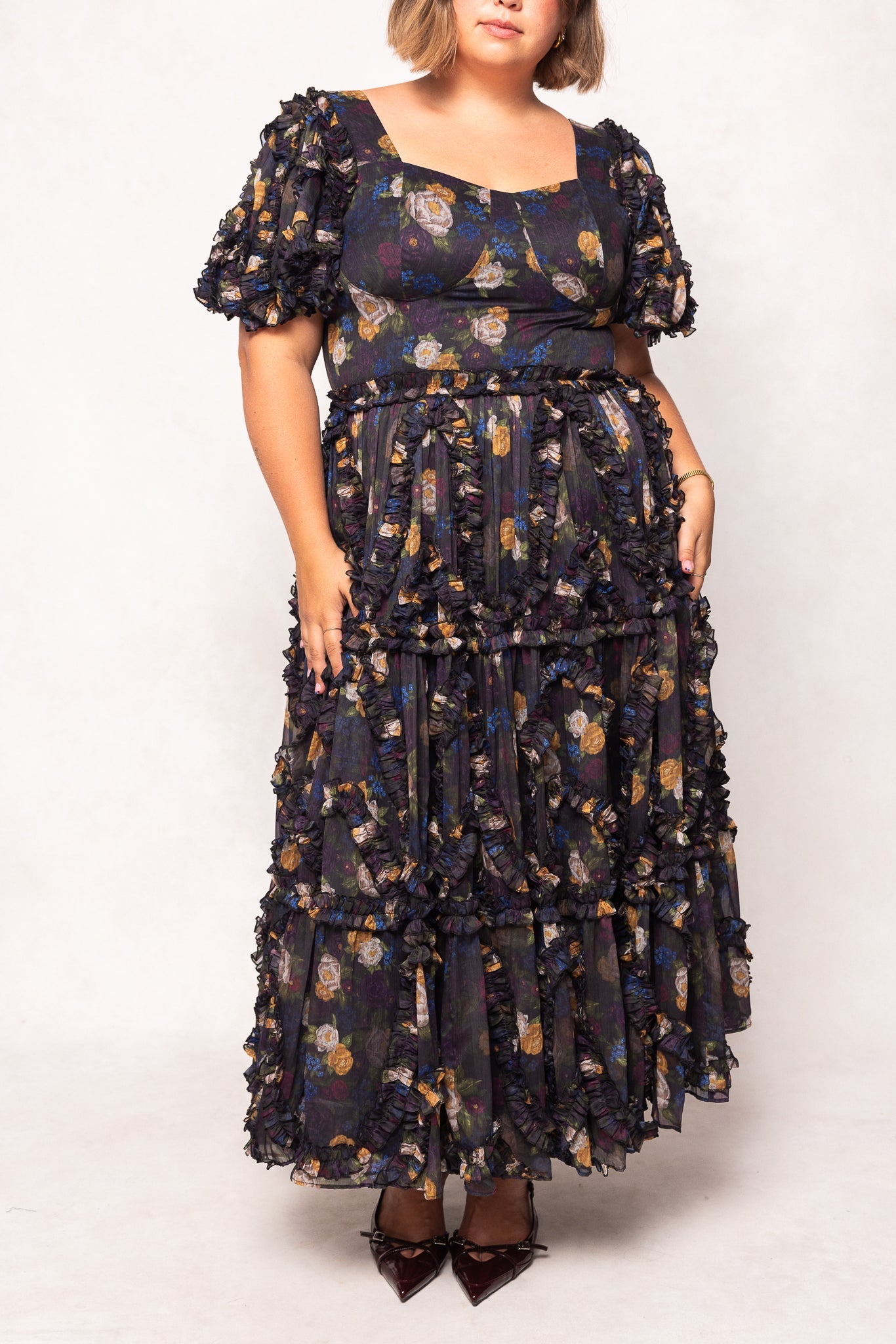 Layla Dress in Winter Floral