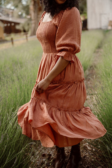 Madeline Dress in Apple Cider