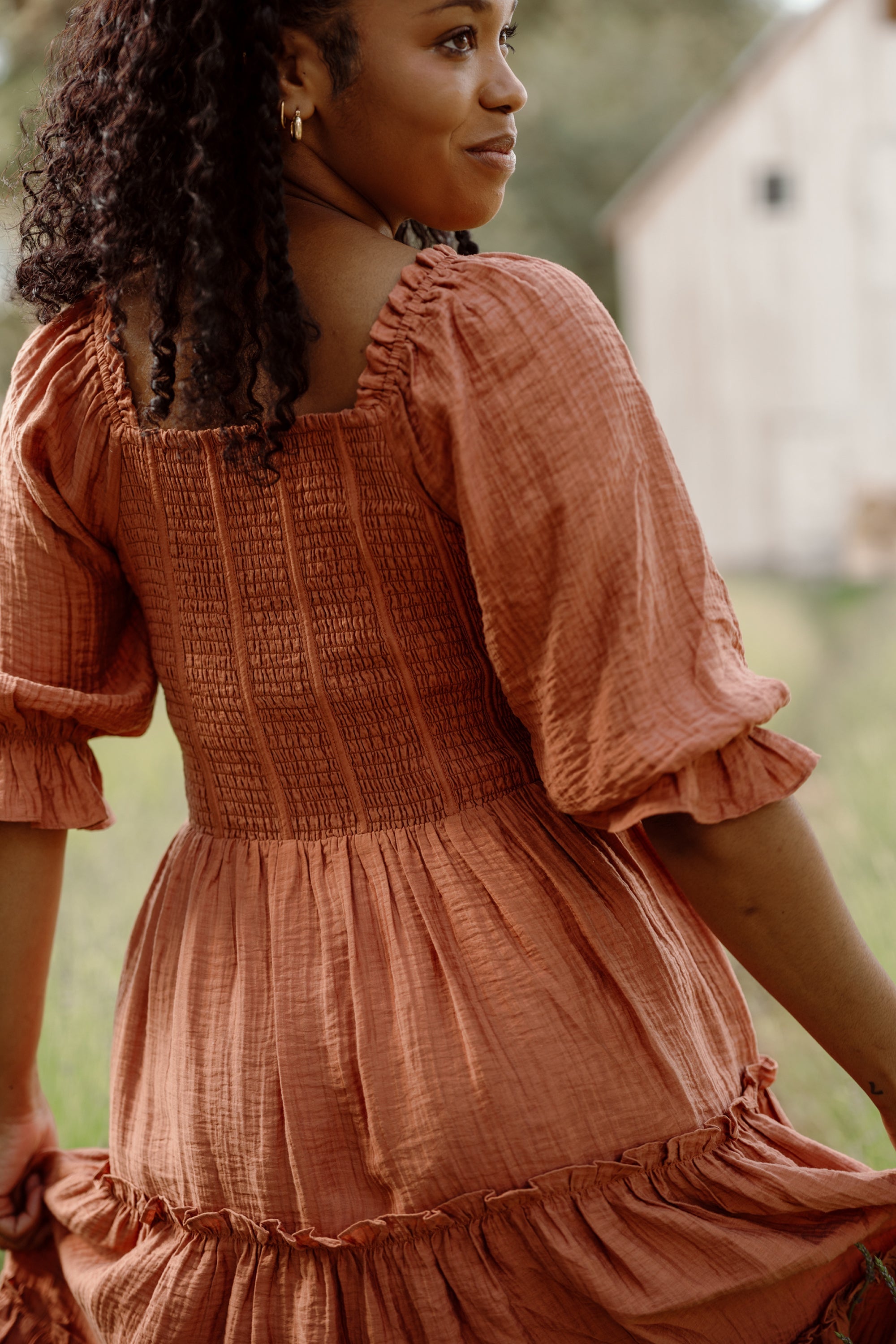 Madeline Dress in Apple Cider
