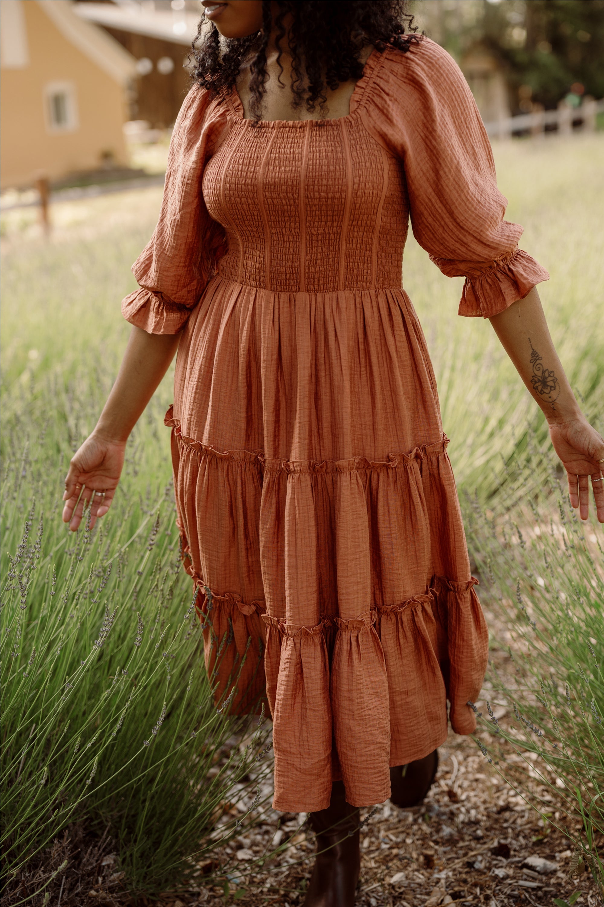 Madeline Dress in Apple Cider