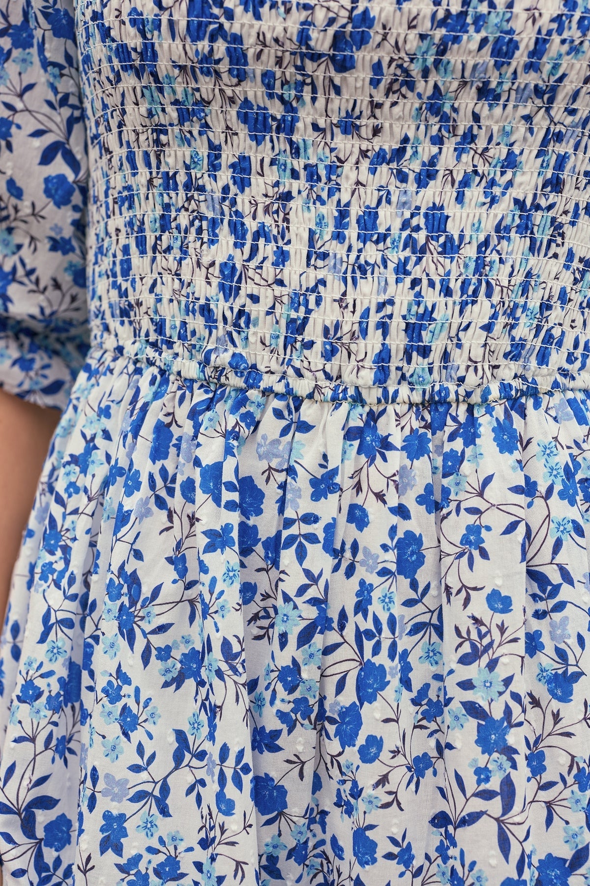 Madeline Dress in Ditsy Cobalt Floral