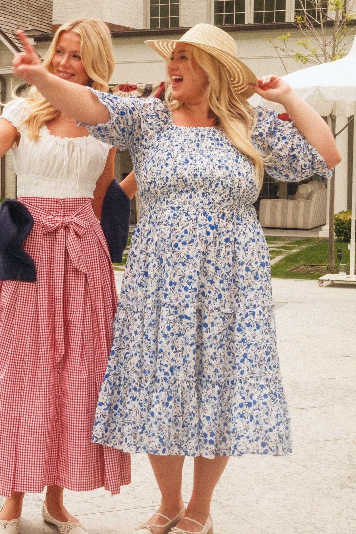 Madeline Dress in Ditsy Cobalt Floral