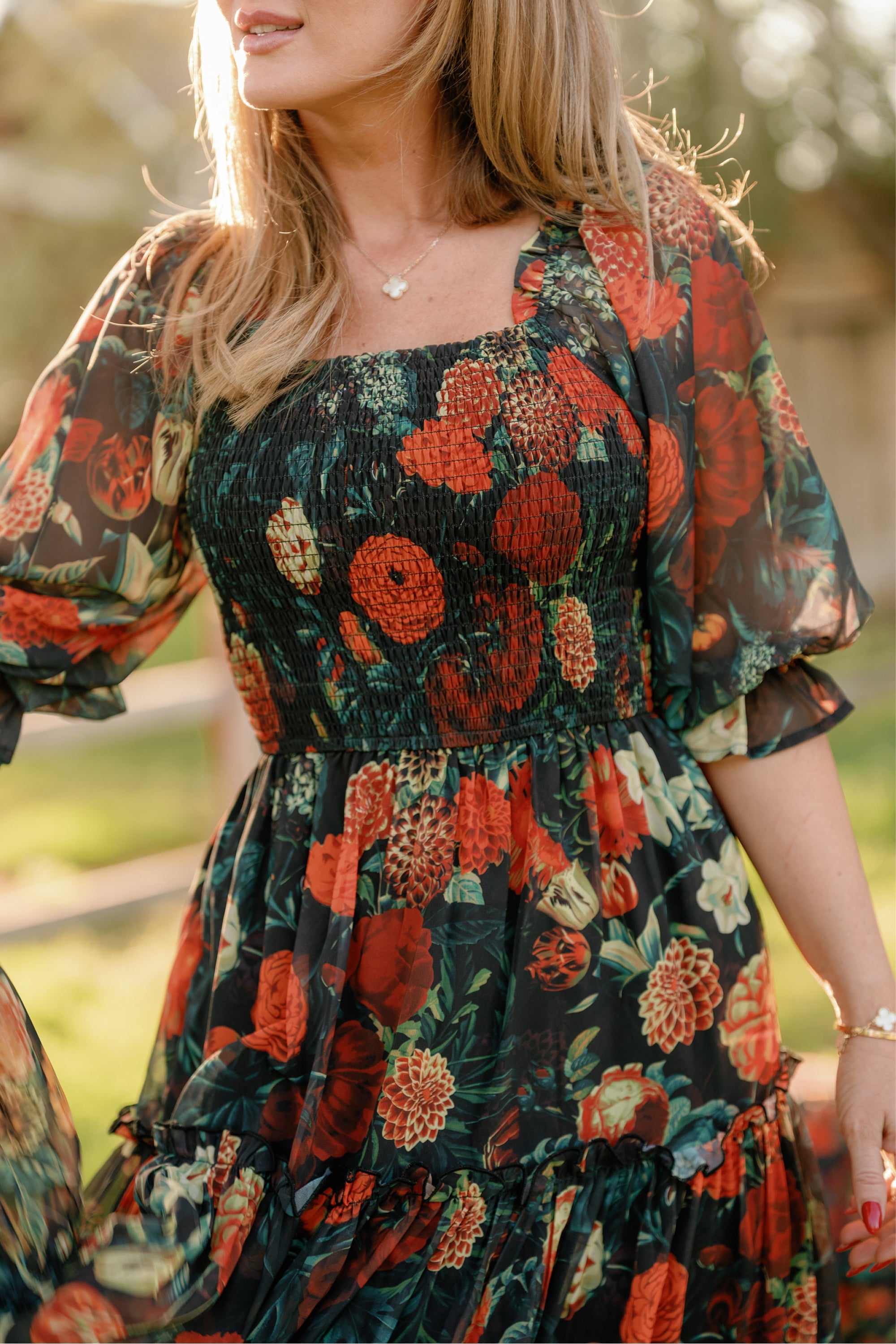 Madeline Dress in Imogen Moody Floral