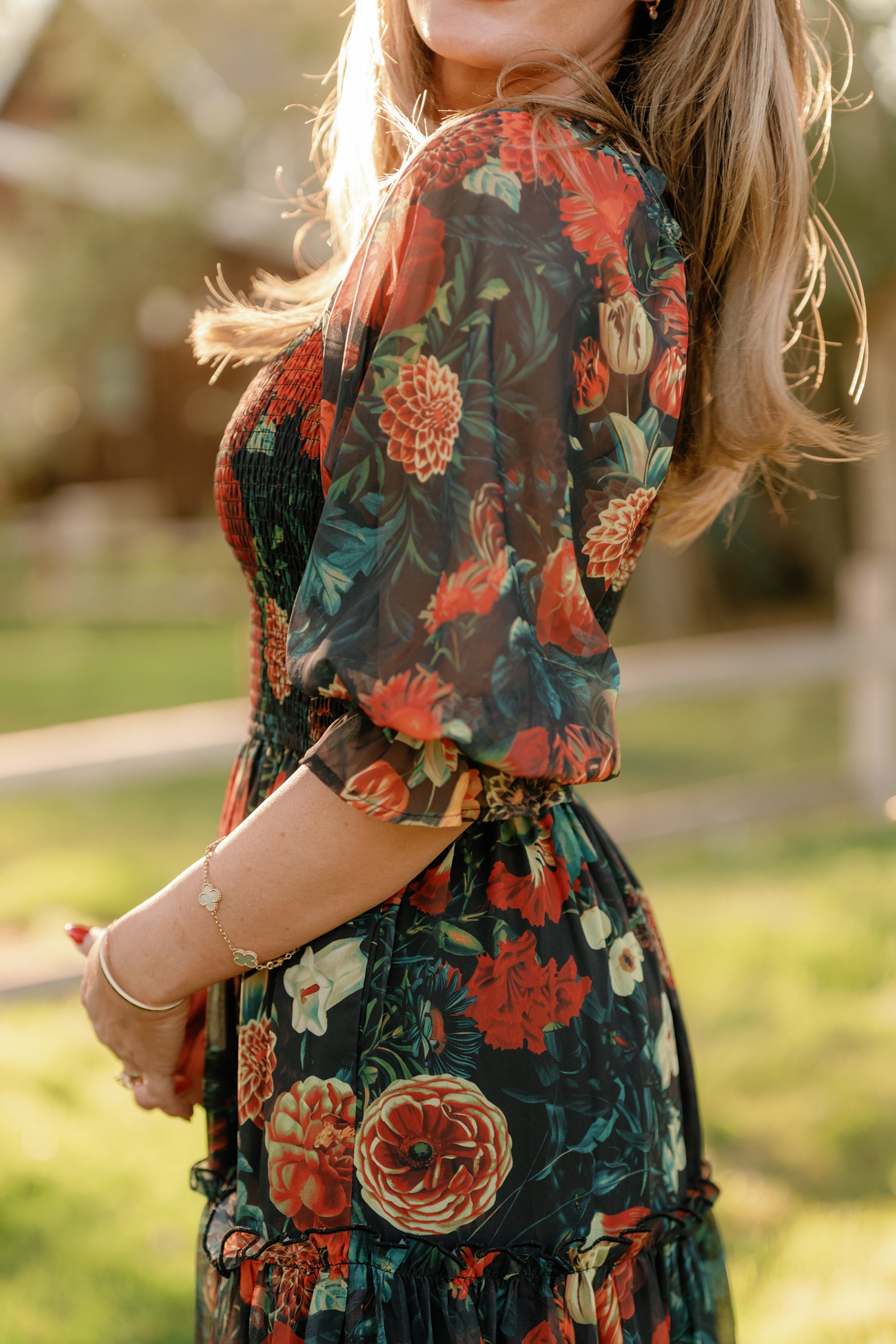 Madeline Dress in Imogen Moody Floral