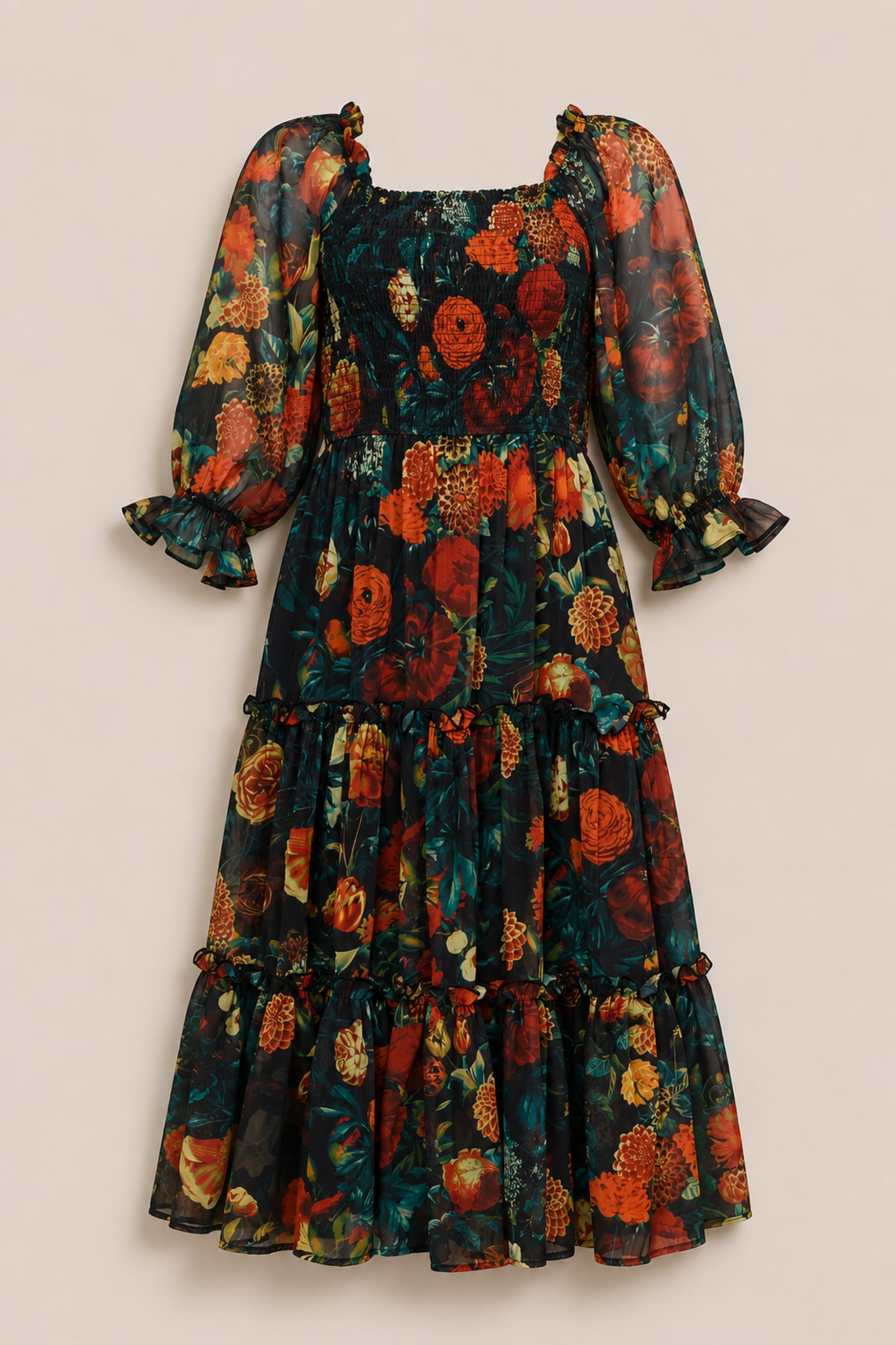 Madeline Dress in Imogen Moody Floral