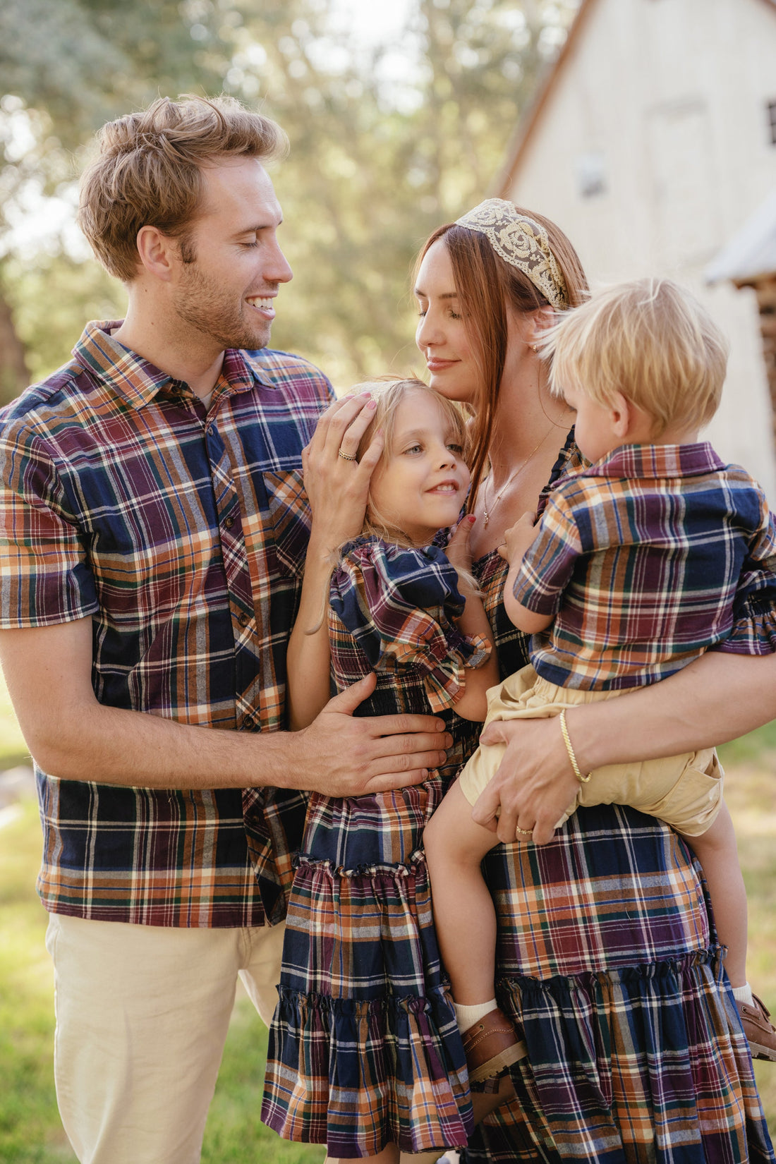 Madeline Dress in Midnight Plaid