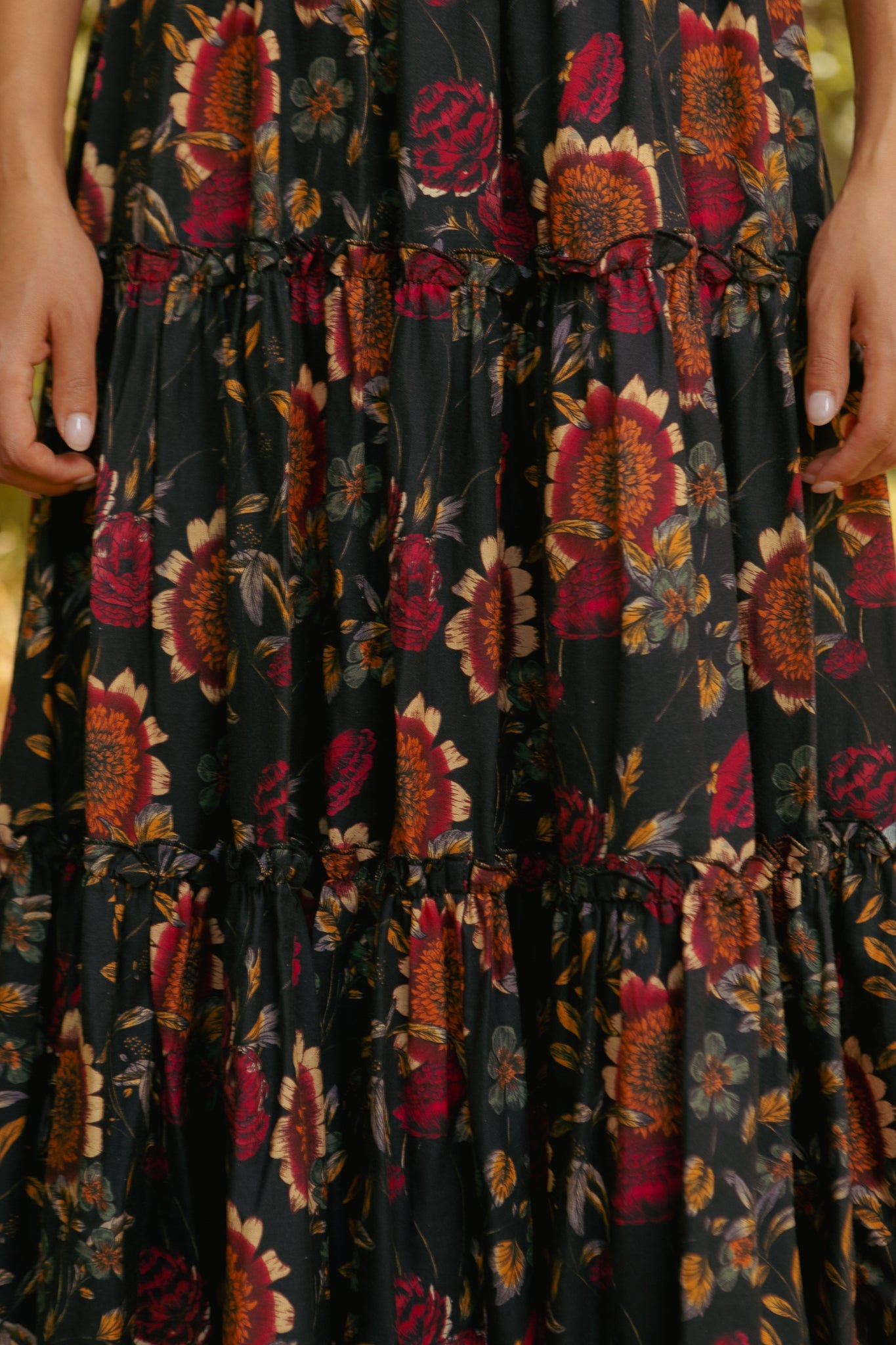Madeline Dress in Moody Sunflower