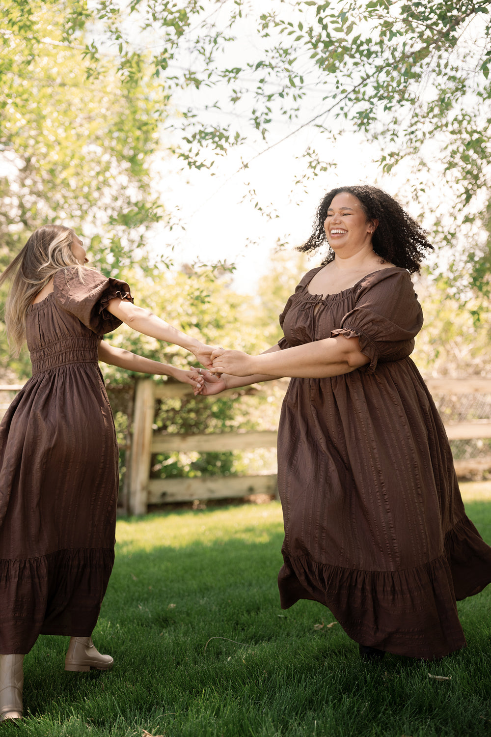 Maleah Dress in Warm Cocoa