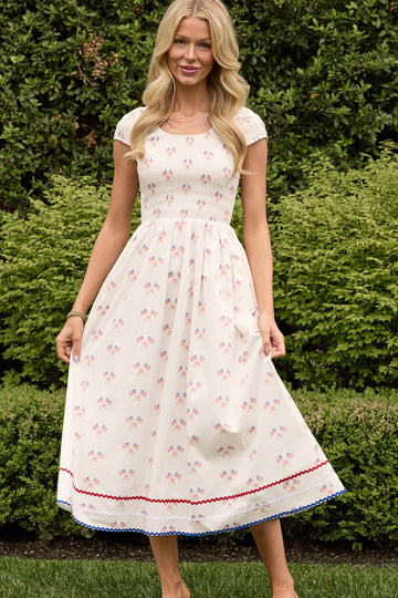 Marlow Cap Sleeve Dress in Star Spangled