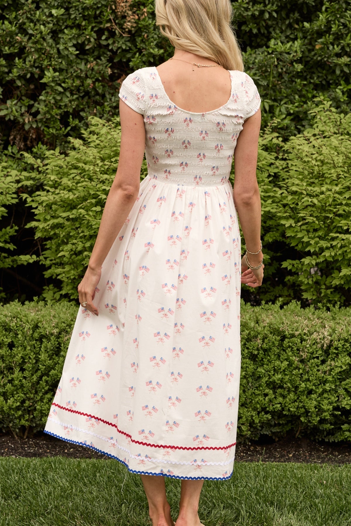 Marlow Cap Sleeve Dress in Star Spangled