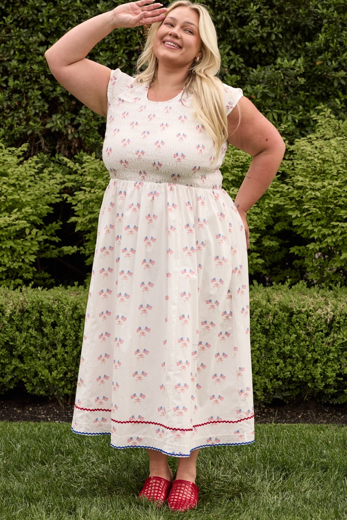 Marlow Cap Sleeve Dress in Star Spangled