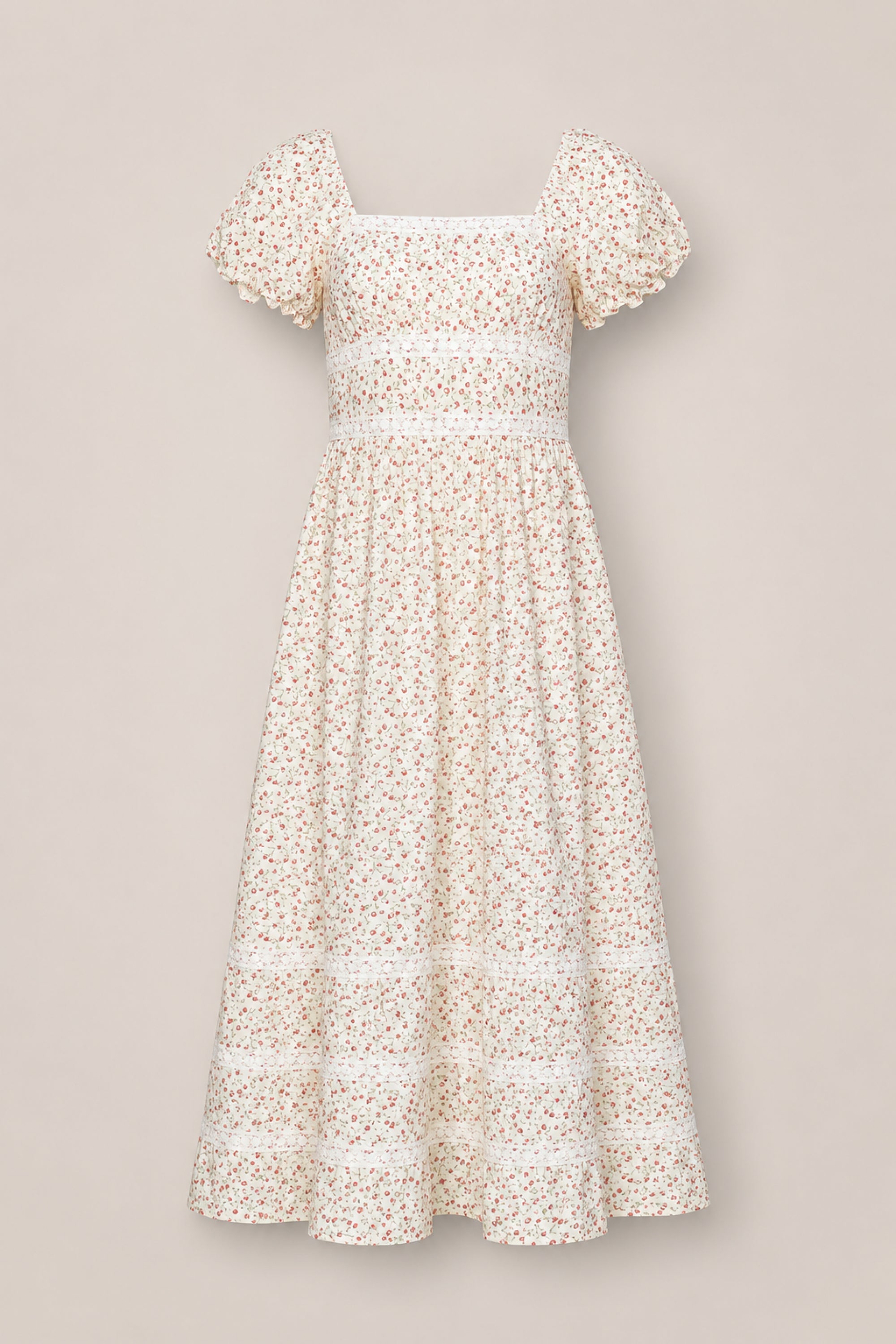 Mirabelle Dress in Cream Ditsy Floral