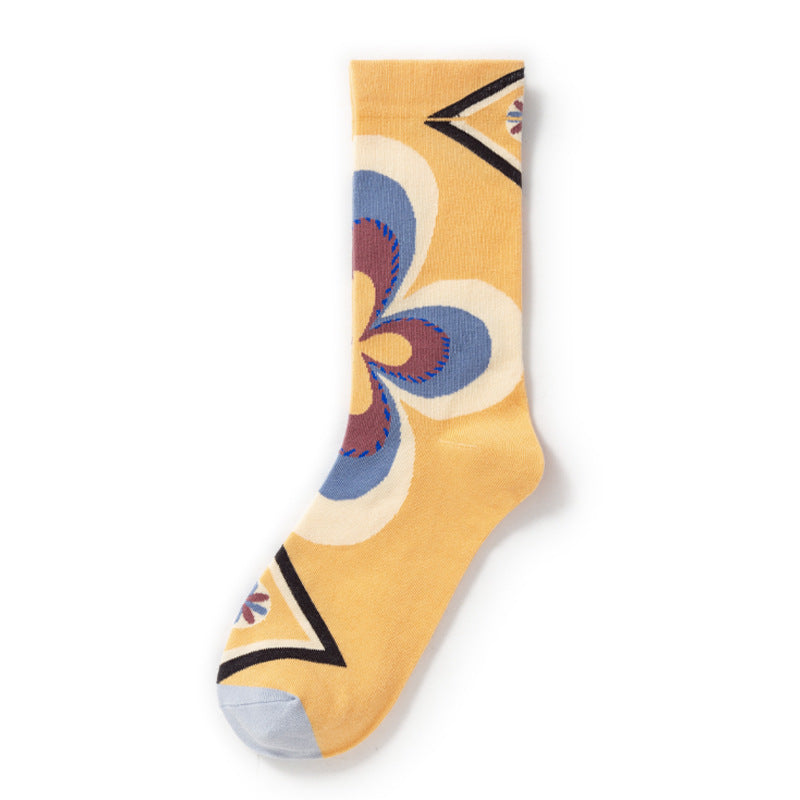 Gallery Edit Art-Inspired Combed Cotton Crew Socks