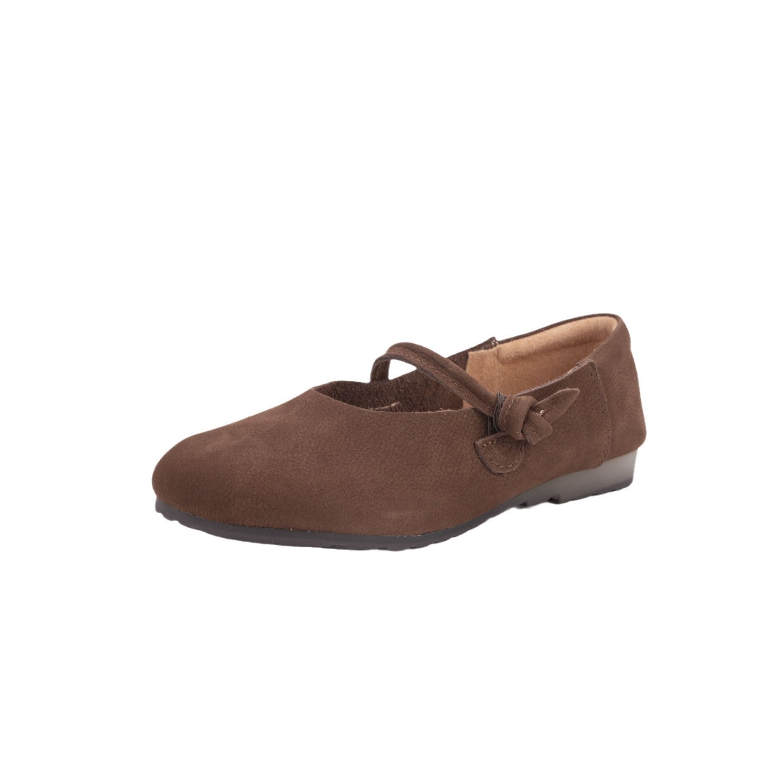 Women’s Nubuck Leather Mary Jane Flats