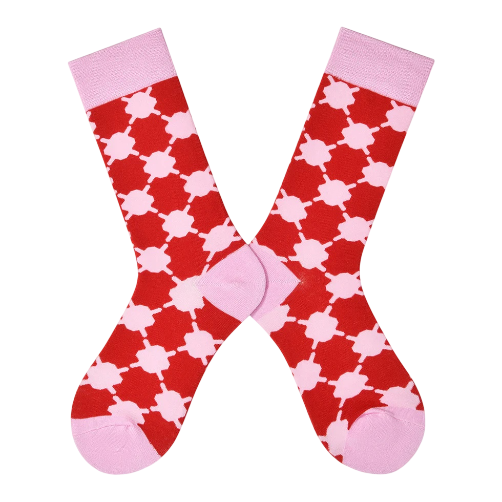 Women’s Color-Pop Hare Long Socks – Playful Nordic-Inspired Fall Winter Socks