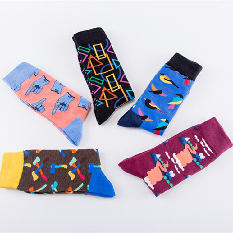 Street Graphic Crew Socks - Blue Bird