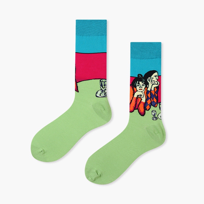Men’s Moisture-Absorbing Mid-Calf Socks – Soft Flat-Seam Casual Socks