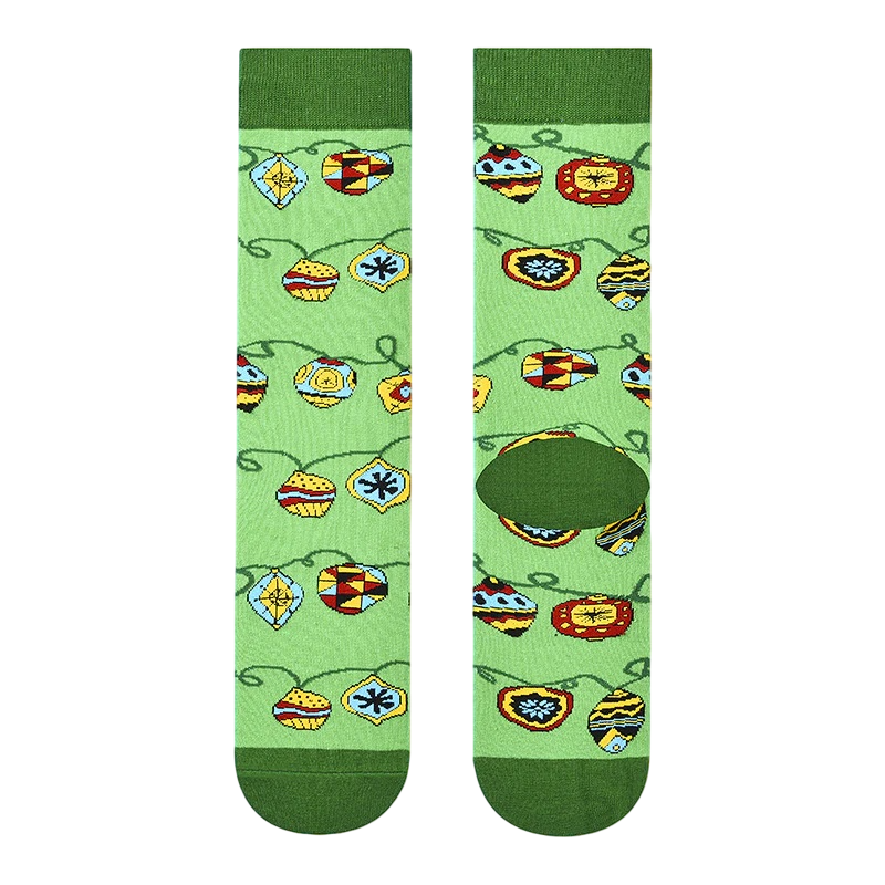 Women’s Cartoon Portrait Straight-Cuff Socks – Fun Everyday Cotton-Blend Socks