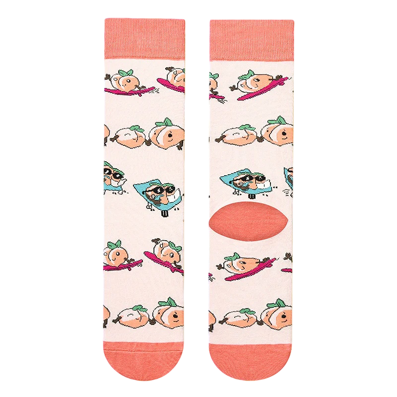 Women’s Quirky Creature Long Crew Socks – Comfortable Cold Weather Casual Socks