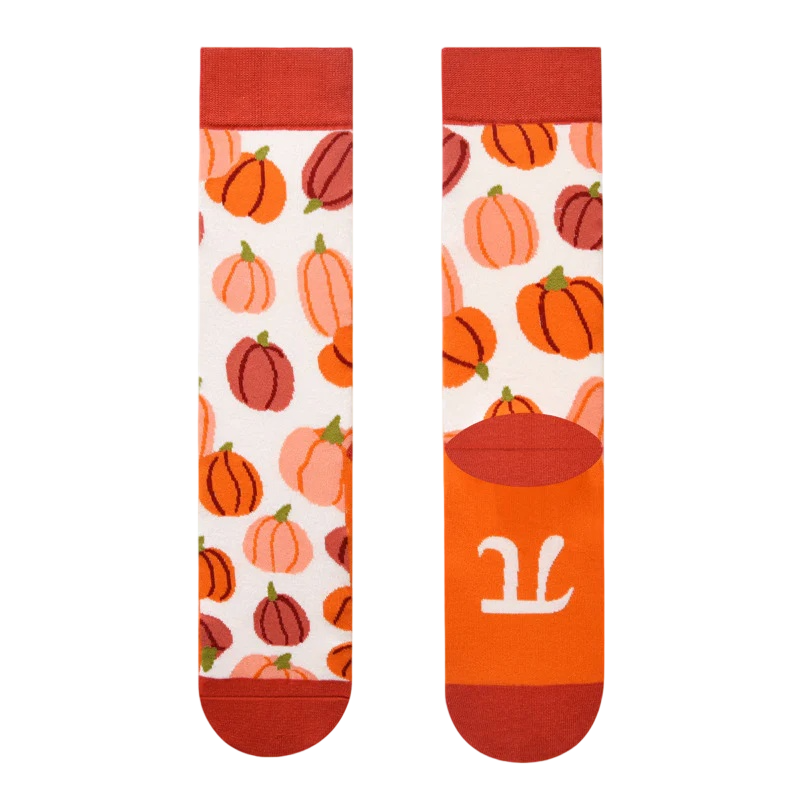 Women’s Eclectic Graphic Crew Socks – Fun Cotton-Blend Socks for Spring Autumn