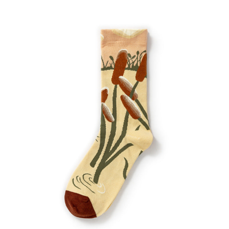 Gallery Edit Art-Inspired Combed Cotton Crew Socks