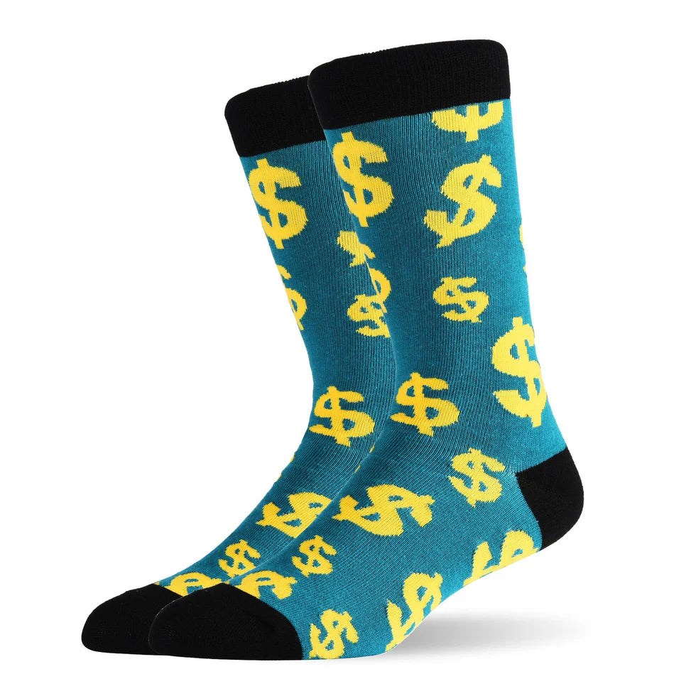 Men’s Whiskered Shark Mid-Calf Socks – Playful Novelty Everyday Socks