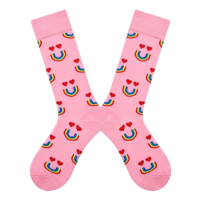 Women’s Mosaic Animal High Socks – Colorful Nordic-Inspired Geometric Fashion Socks