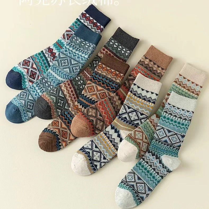 Vintage Check Slouch Crew Socks