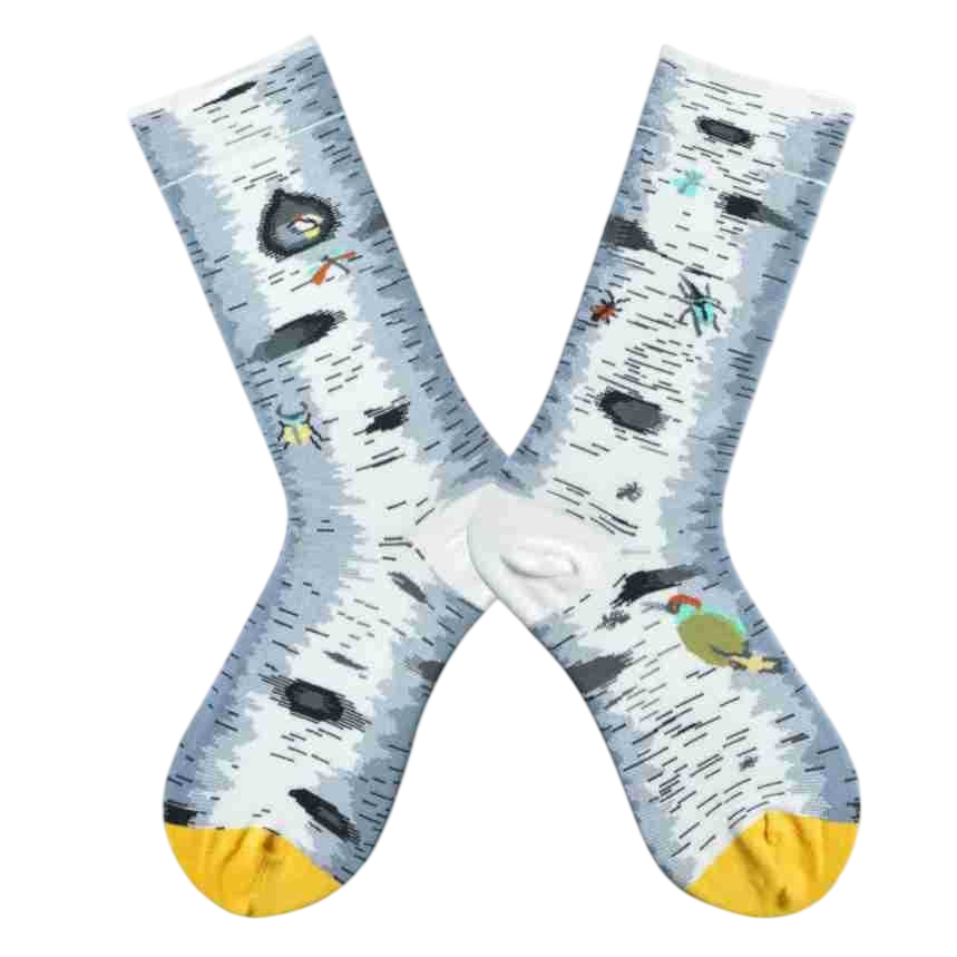 Women’s Brown Palette Critter Long Socks – Literary Gallery-Inspired Fashion Socks