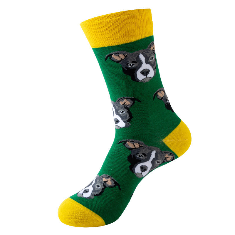 Unisex Crazy Critter Mid-Calf Socks – Novelty Cotton Socks for Autumn Winter