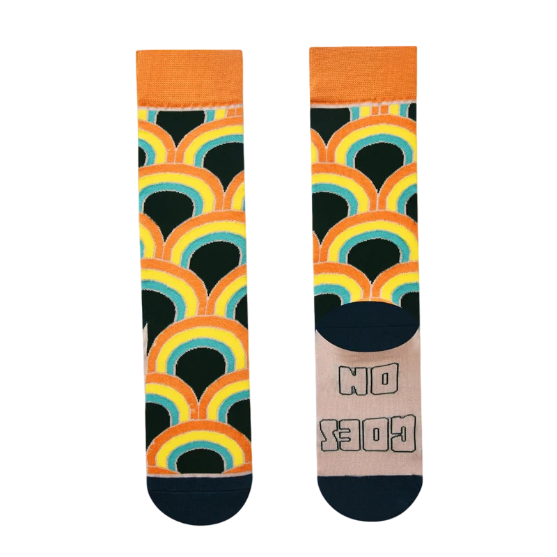 Women’s Whimsical Art Straight-Cuff Socks – Casual Long Socks for Cool Weather