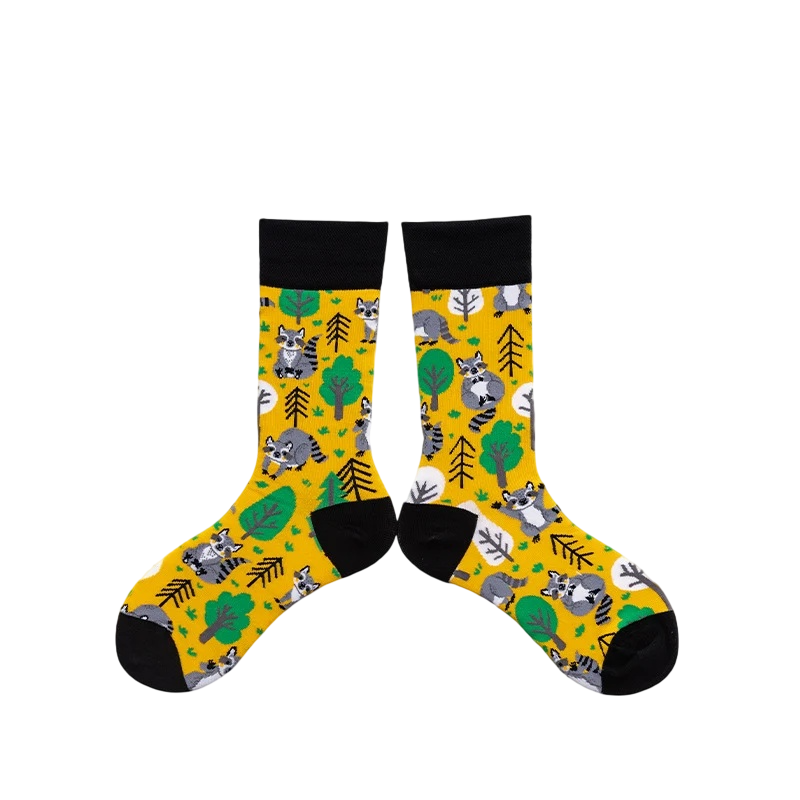 Unisex Comic Motif High-Crew Socks – Fun Everyday Couple Fashion Socks