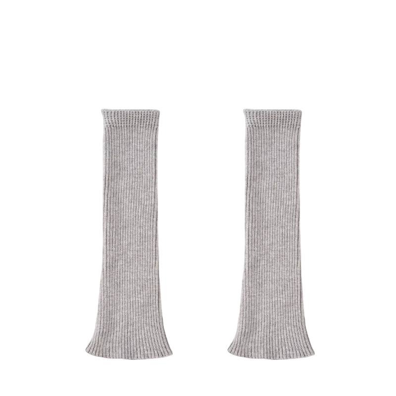 Women’s Flared Rib-Knit Leg Warmers – Retro Bell-Bottom Winter Boot Covers