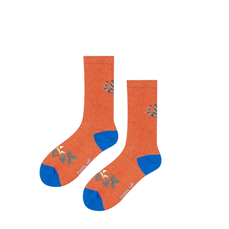 Women’s Painted Pet Portrait Crew Socks – Refined Japanese-Style Fashion Socks