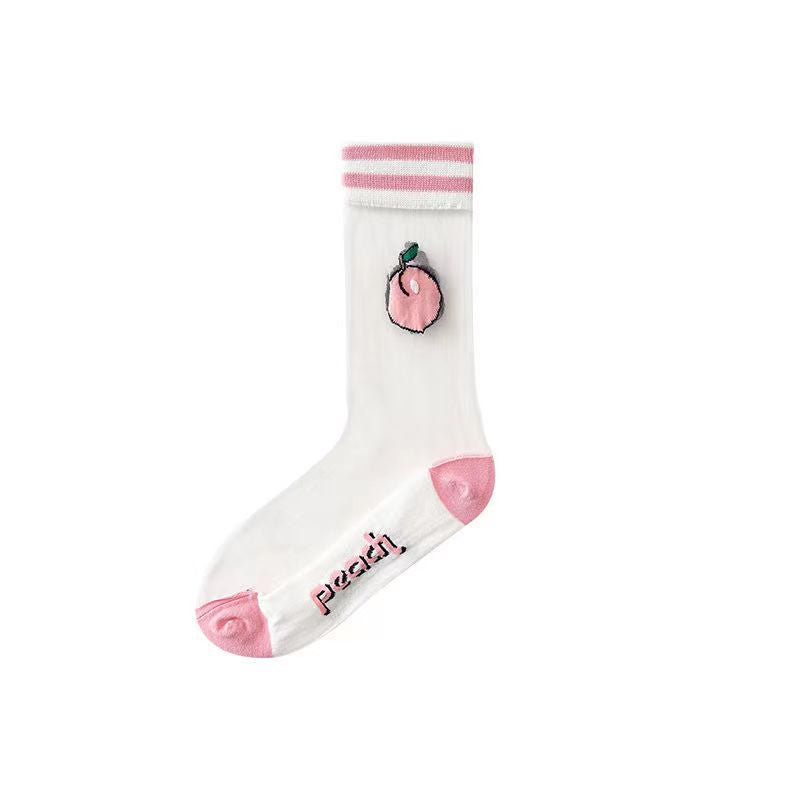 Nature Stories Sheer Art Crew Socks