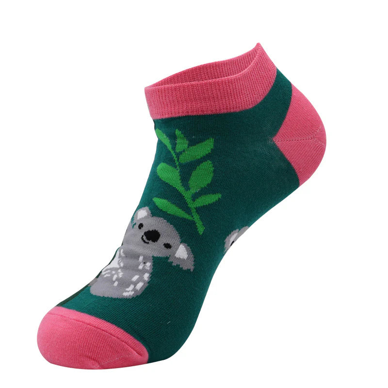 Men’s Novelty Fruit Boat Socks – Thin Cotton Low Cut Summer Socks