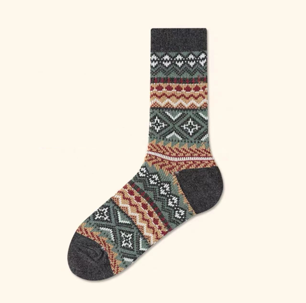 Vintage Check Slouch Crew Socks
