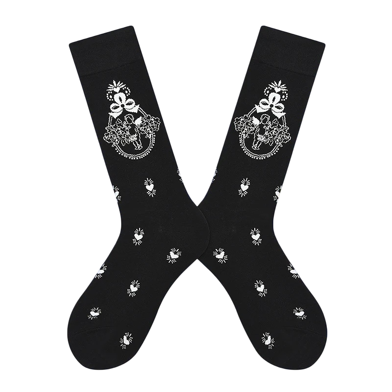 Women’s Checkerboard Long Crew Socks – Korean-Inspired Winter Streetwear Socks