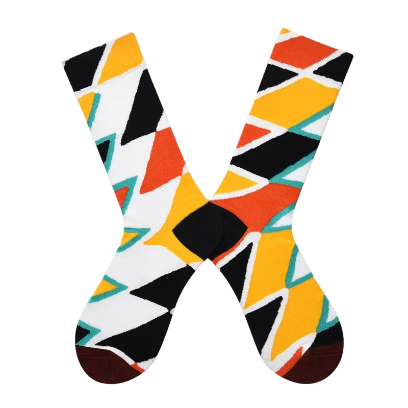 Women’s Botanical Field High Socks – Rustic Woodland Autumn Fashion Socks