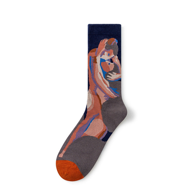 Gallery Edit Art-Inspired Combed Cotton Crew Socks
