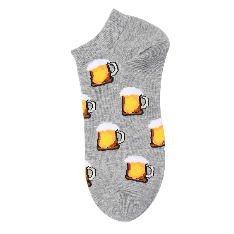 Unisex Abstract Animal No-Show Socks – Fun Thin Cotton Casual Socks