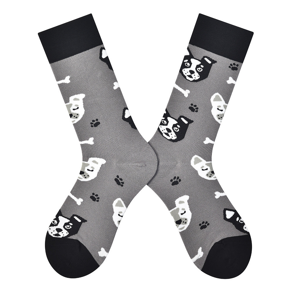 Unisex Nostalgic Character Long Crew Socks – Color-Pop Casual Matching Socks