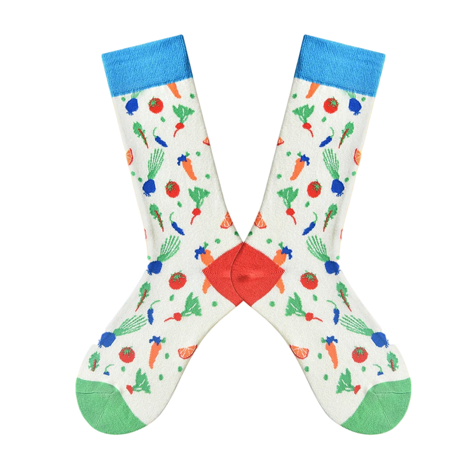 Women’s Scandinavian-Inspired Critter Long Socks – Vibrant Geometric Fashion Socks